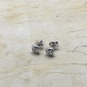 Pendientes Oro  Blanco Con Diamantes Talla Brillante