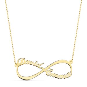 Gargantilla Oro Amarillo 18 kil Infinito Personalizado Caden 44+2 Cm