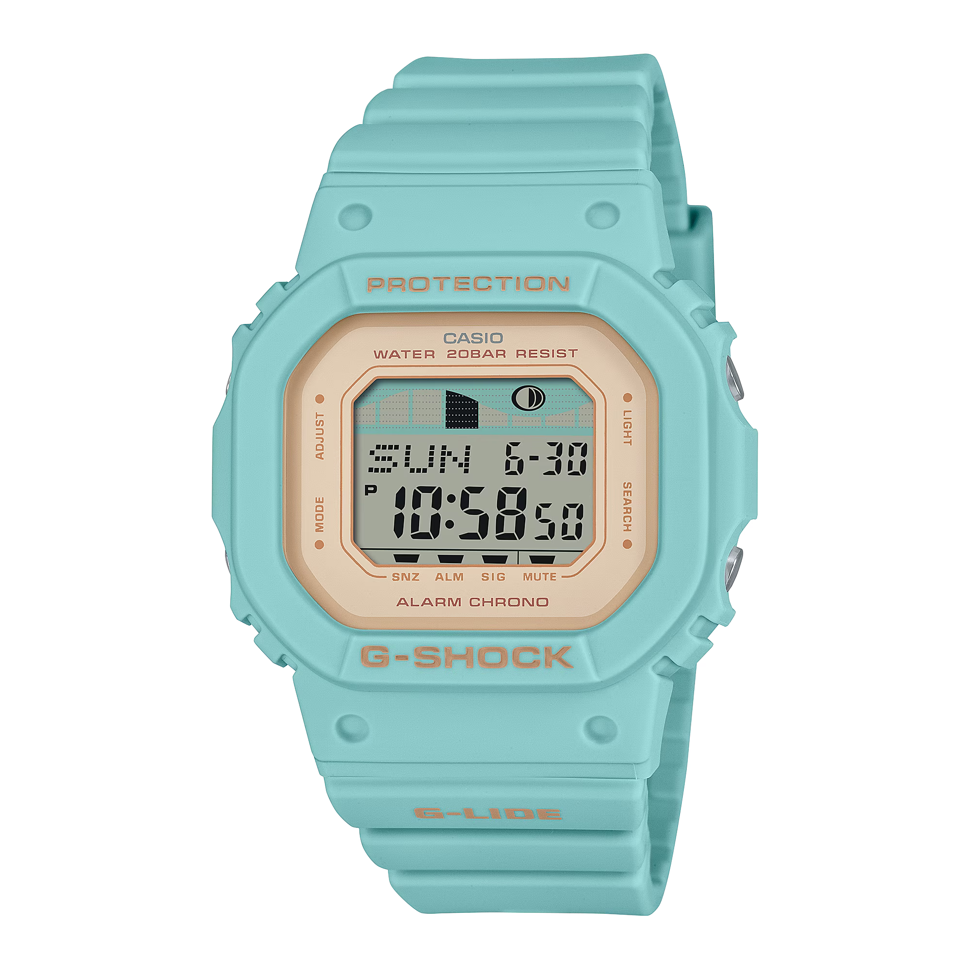 Reloj Casio G-Shock Correa Color Crema Y Esfera Rosa Ref. GLX-S5600-3ER