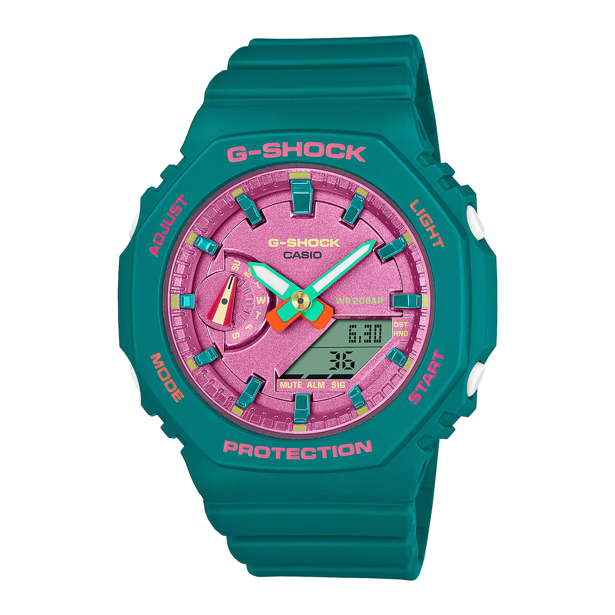 Reloj Casio G-shock Azul Y Correa Colorida Ref. GMA-S2100BS-3AER