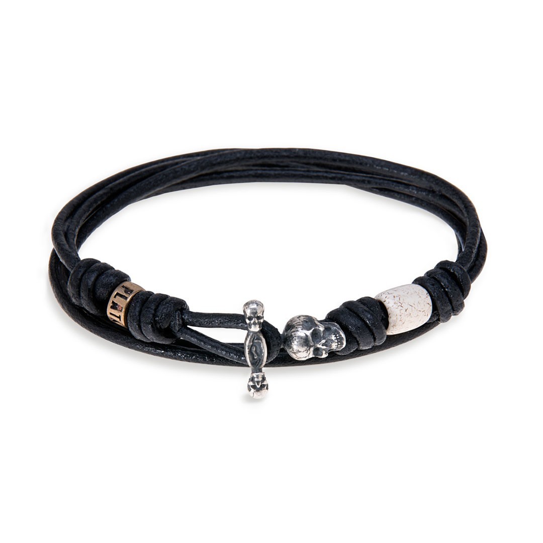 Pulsera Platadepalo Skull - Sb013X