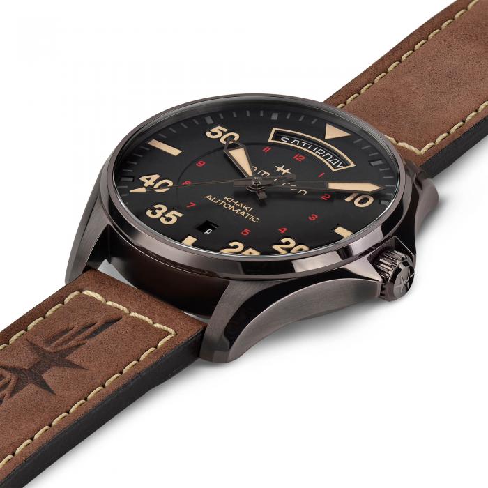 Reloj Hamilton Hombre Khaki Aviation Day Date Auto Automático | 42mm | H64605531 - Imagen 8