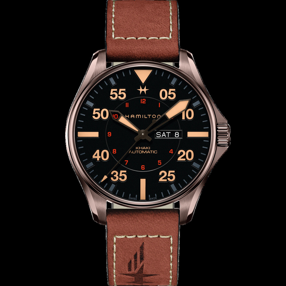 Reloj Hamilton Señor Khaki Aviation Pilot Day Date Auto Automático | 46mm | H64705531