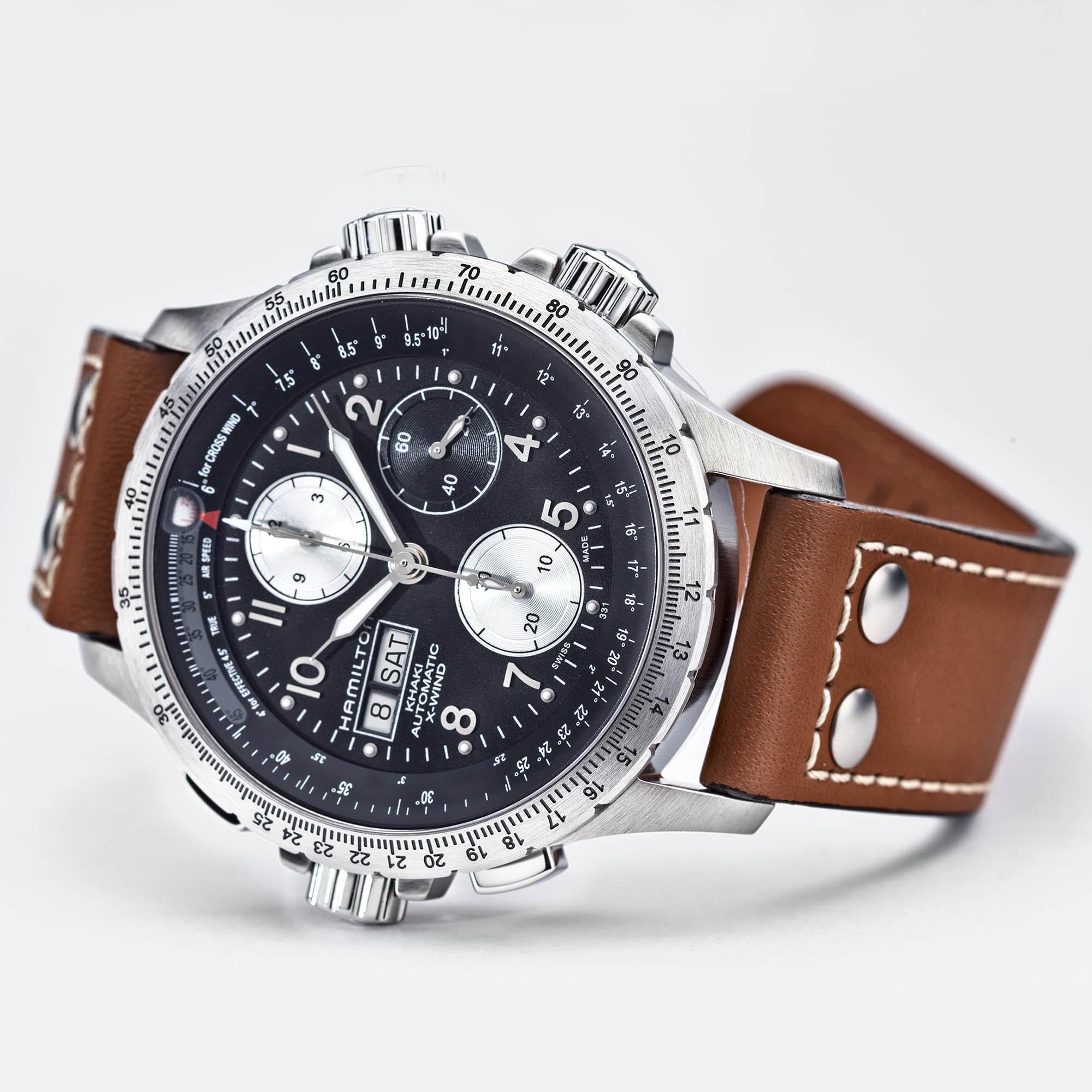 Reloj Hamilton Khaki Aviation X-Wind Auto Chrono Ref/ H77616533 - Imagen 2