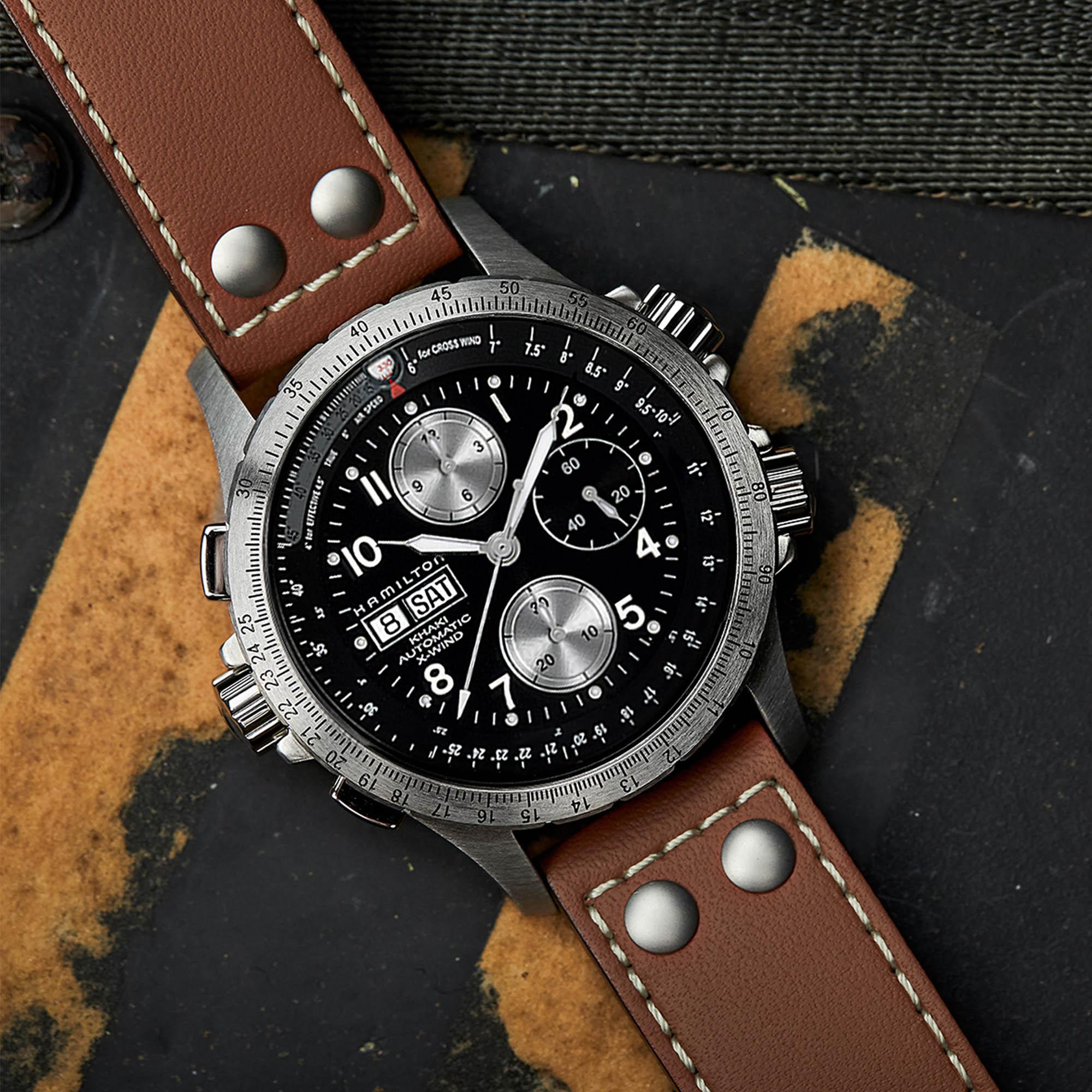 Reloj Hamilton Khaki Aviation X-Wind Auto Chrono Ref/ H77616533 - Imagen 11