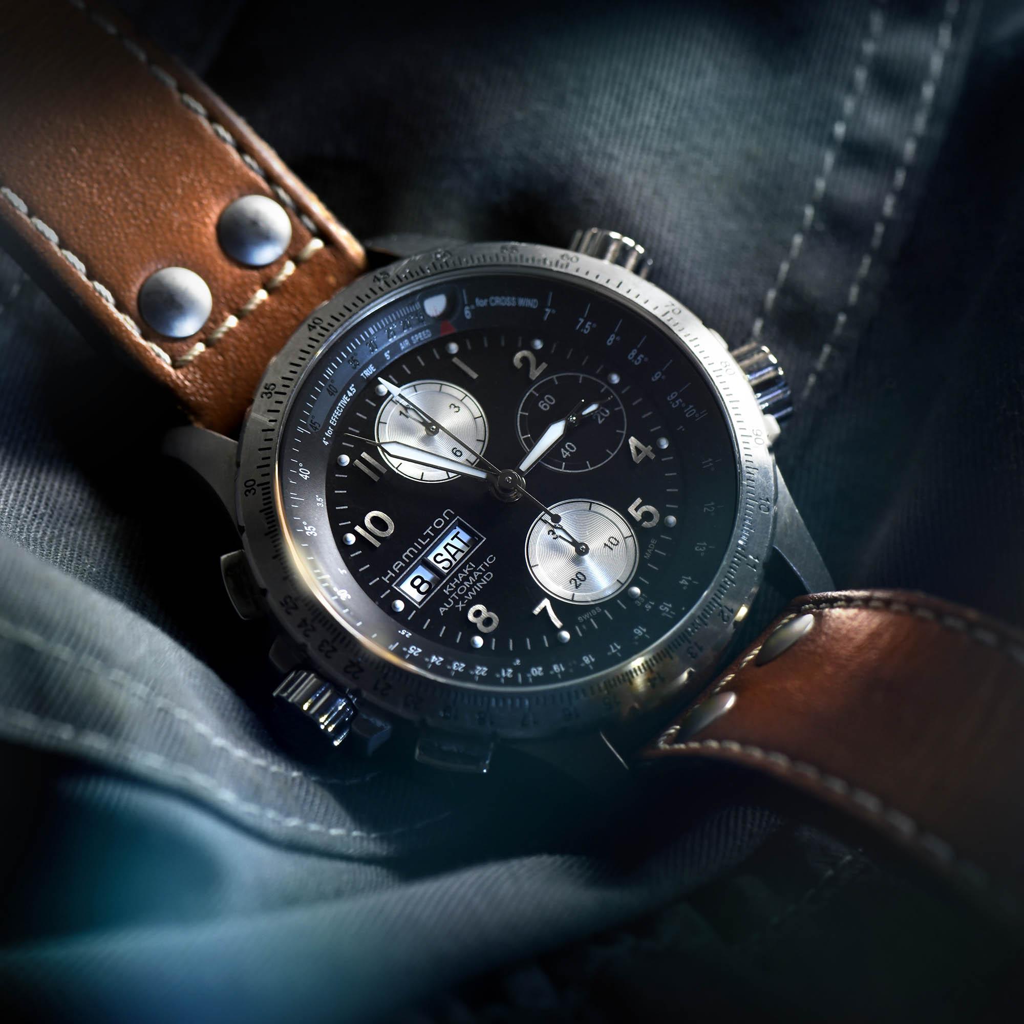 Reloj Hamilton Khaki Aviation X-Wind Auto Chrono Ref/ H77616533 - Imagen 8