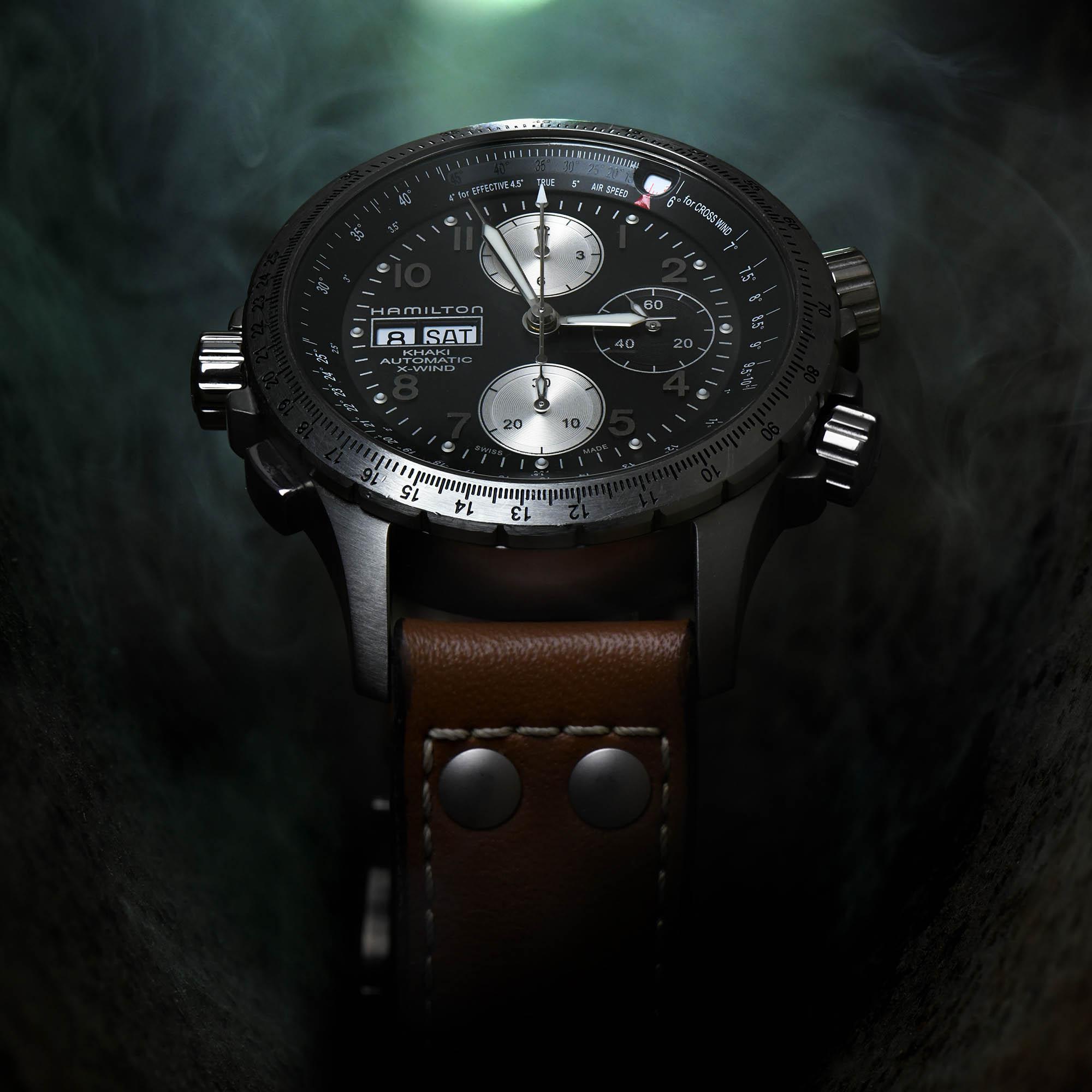 Reloj Hamilton Khaki Aviation X-Wind Auto Chrono Ref/ H77616533 - Imagen 9