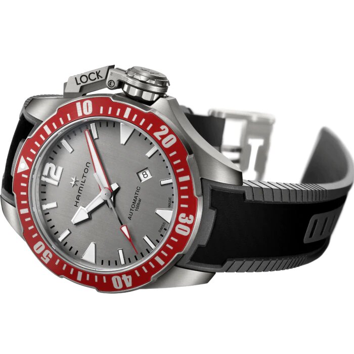 Reloj Hamilton Señor Khaki Navy Frogman Titanium Auto Automático H77805380 - Imagen 3