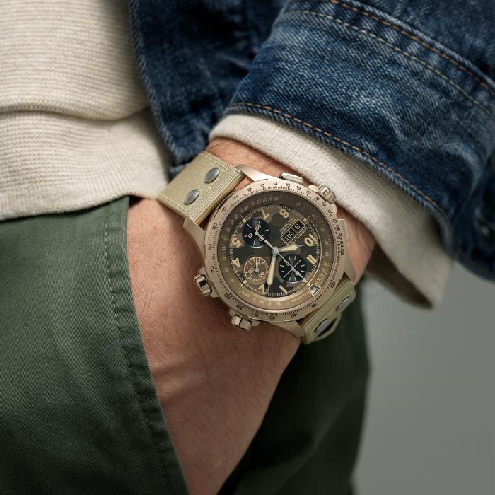 Reloj Hamilton Señor Khaki Aviation Khaki X-Wind Auto Chrono 45mm Automático | 45mm | H77916920 - Imagen 5