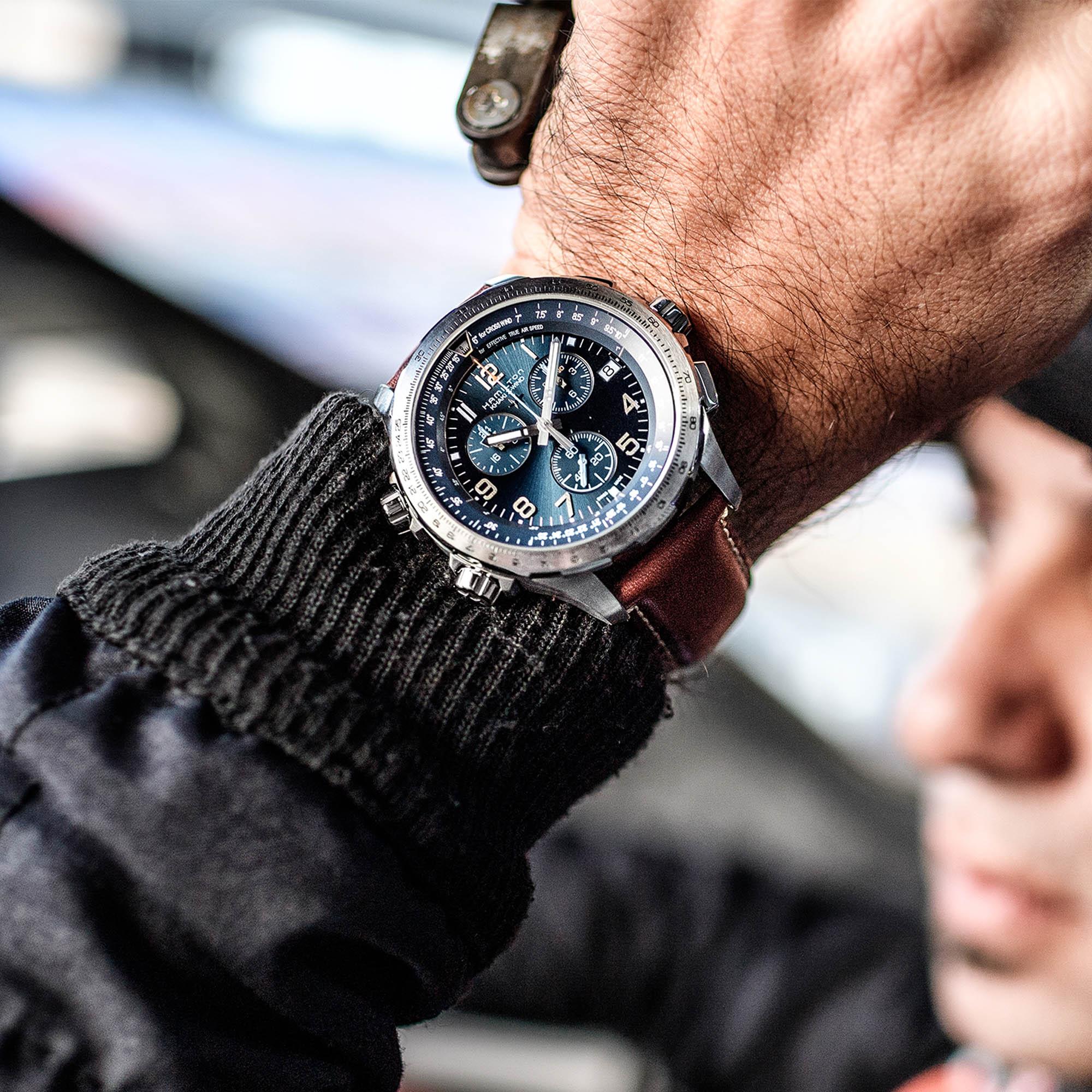 Reloj Hamilto Señor Khaki Aviation X-Wind Gmt Chrono Quartz Cuarzo | 46mm | H77922541 - Imagen 5