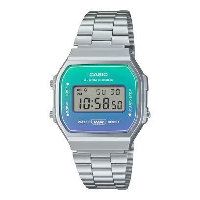 Casio Vintage Unisex Esf. Verde y Azul A168WER-2AEF