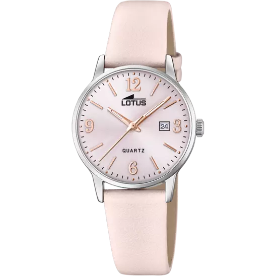 Reloj Lotus Classic Steel 18699/2 Rosa Correa De Piel, Mujer