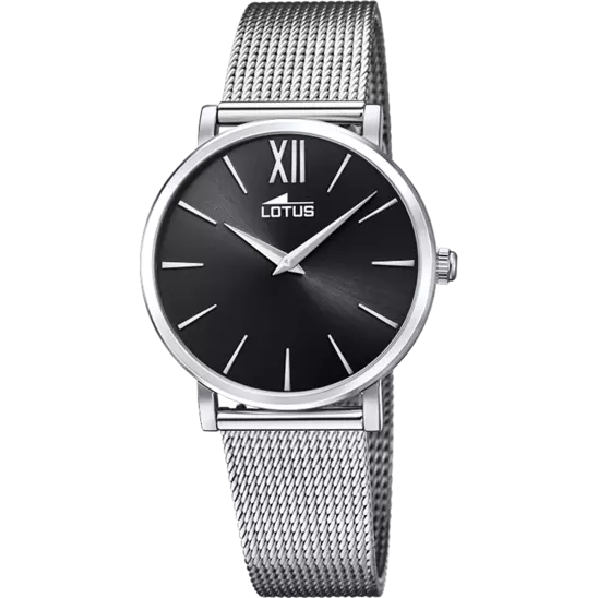 Reloj Lotus 18731/4 Negro Correa De Acero, Mujer