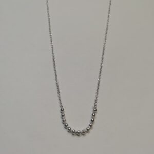Collar Plata Centro Bolitas