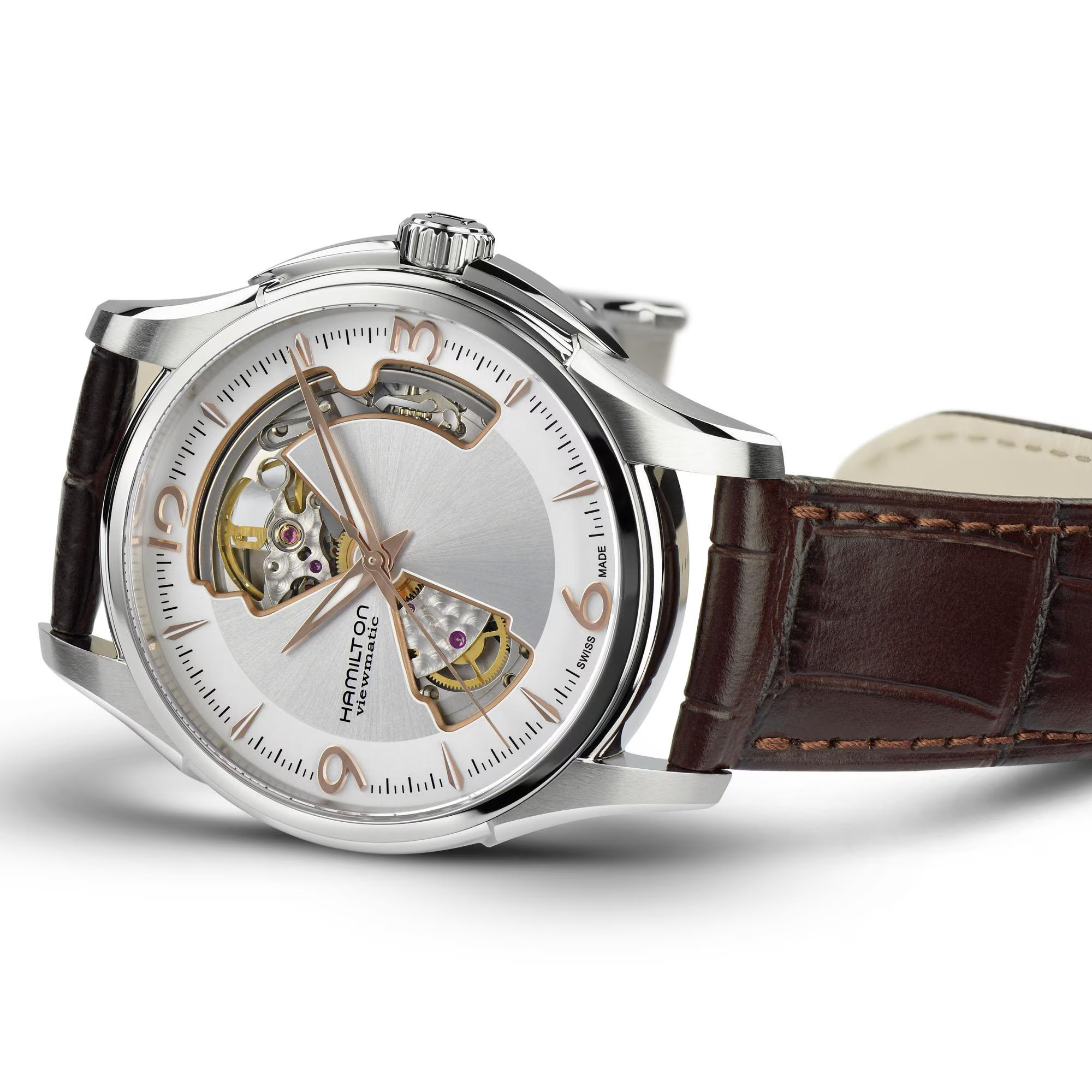 Reloj Hamilton Jazzmaster Automatic Watch Open Heart Ref. H32565555 - Imagen 3