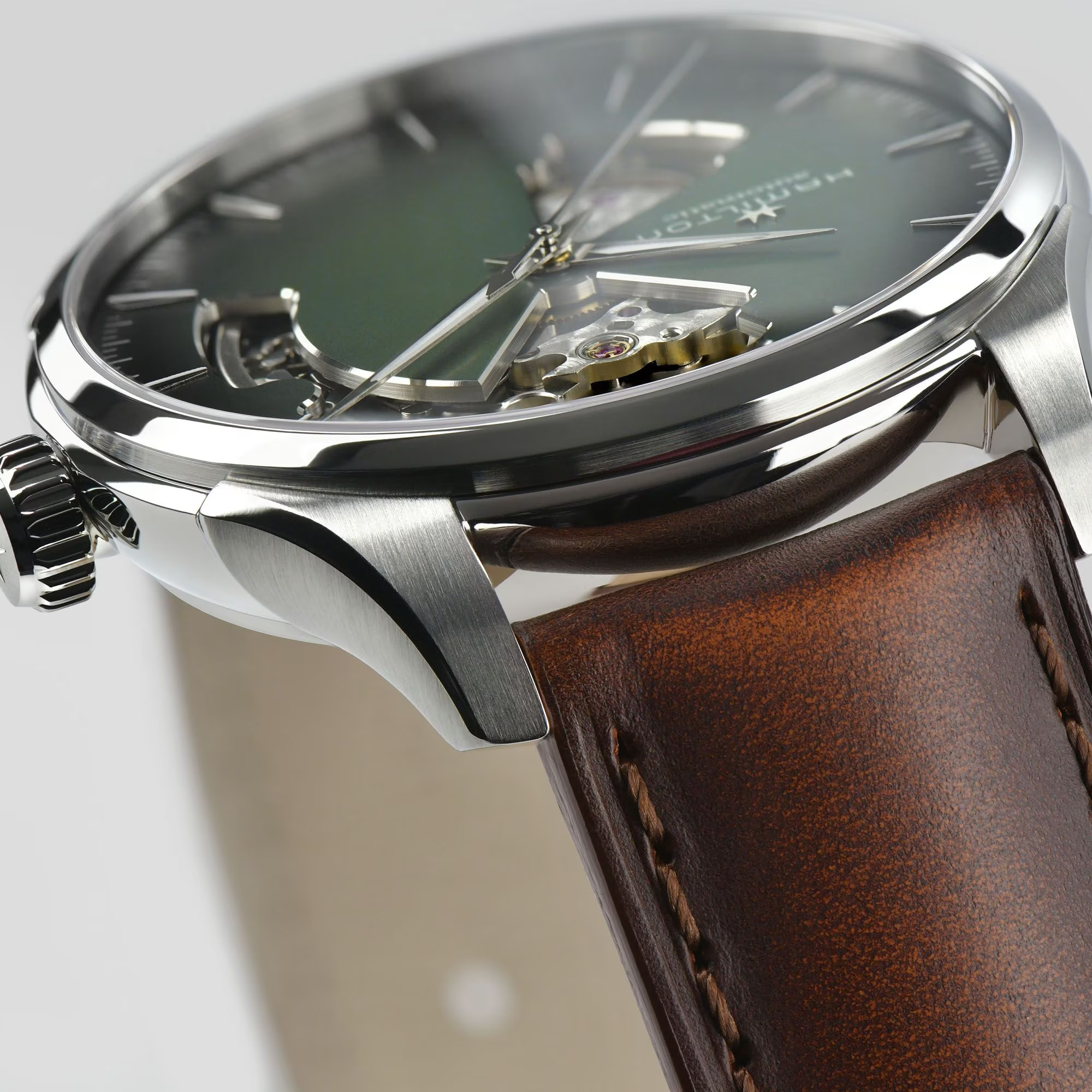 Reloj Hamilton Open Heart Smoked Green Ref. H32675560 - Imagen 4