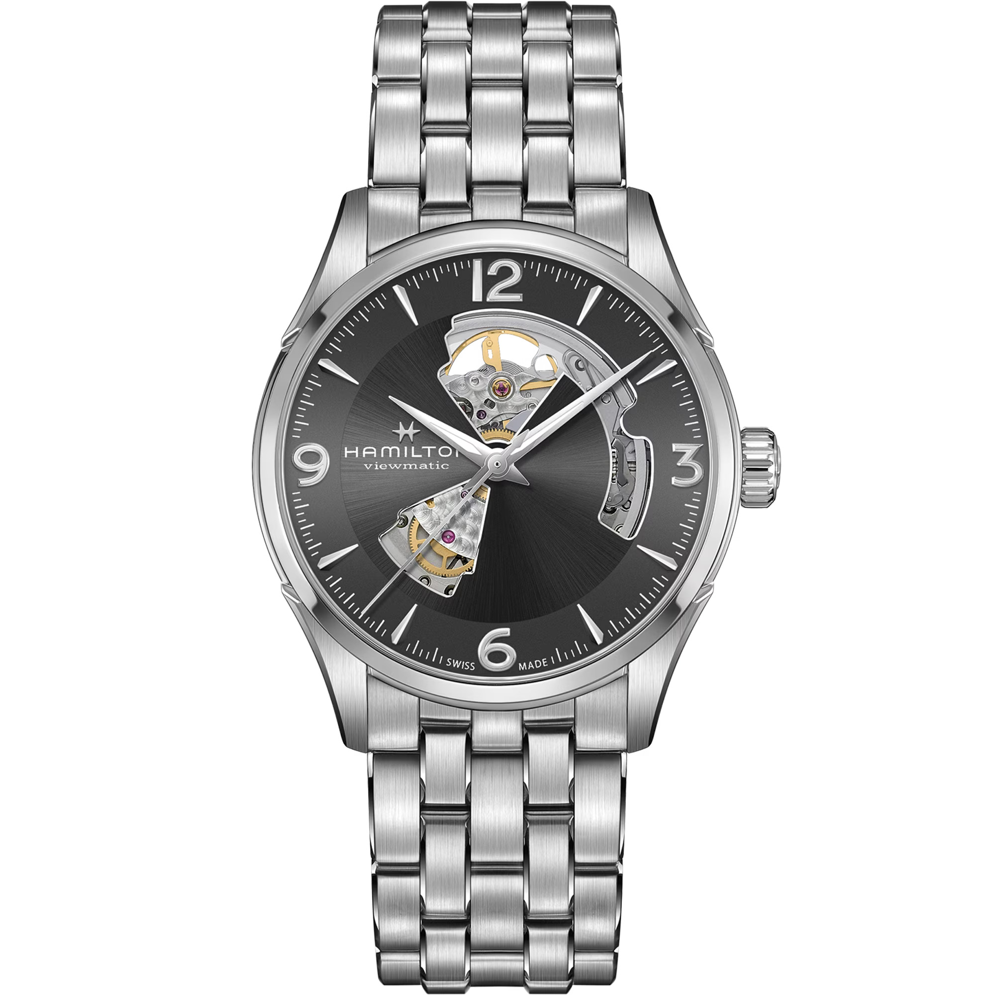 Reloj Hamilton Jazzmaster Open Heart Brazalete Ref. H32705181