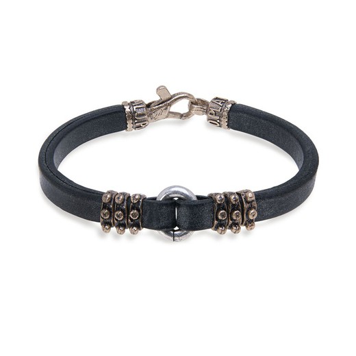 Pulsera Hombre PLATADEPALO DELFOS de cuero plano Referencia: R/MB169X T/19