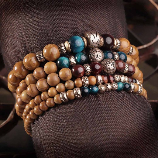 Pulsera Unisex PLATADEPALO KOSTER elástica de bolas Referencia: R/BB019C T/L - Imagen 2