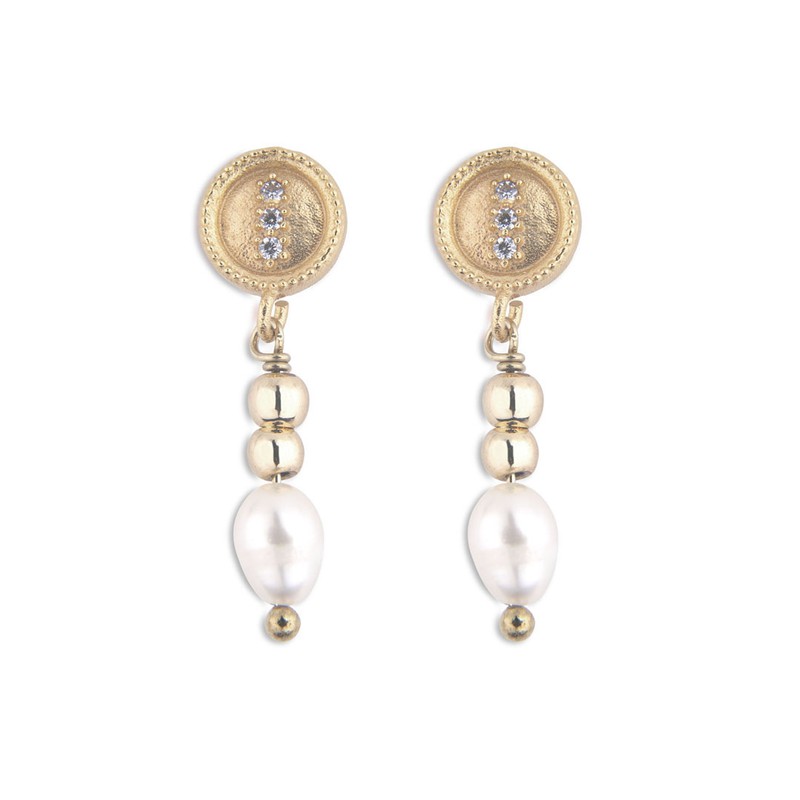 Pendientes Alethea de perlas para mujer