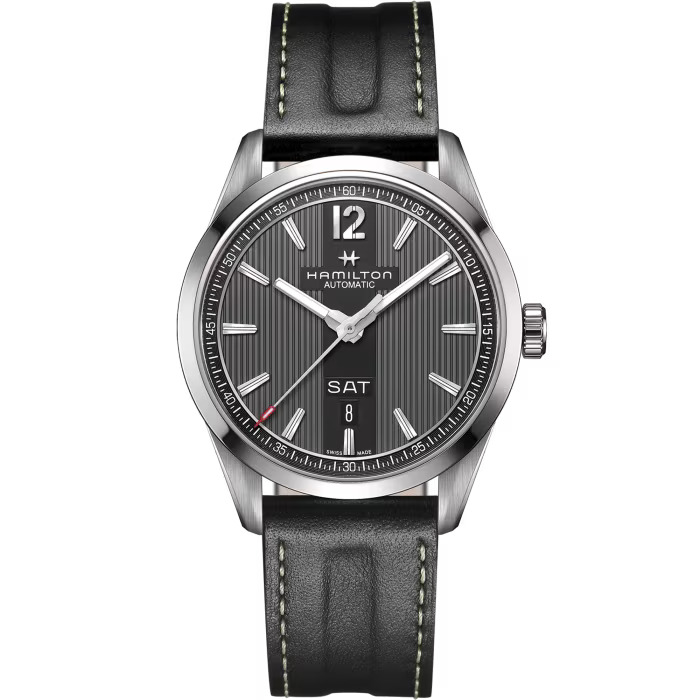 Reloj Hamilton Automatico, Calendario, Correa Piel Negra Ref H43515735