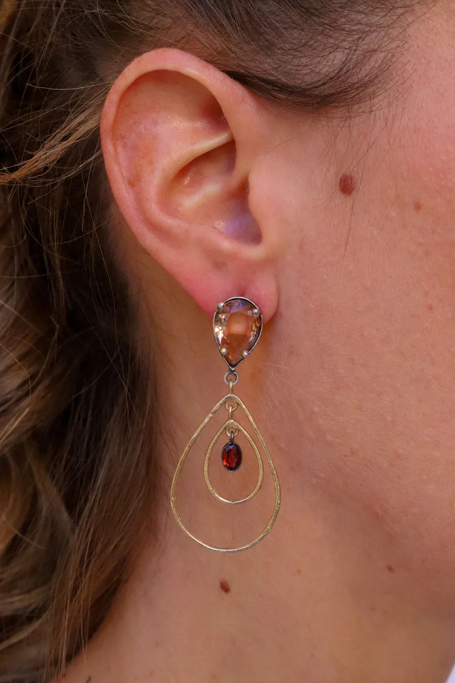 PENDIENTES DE PLATA 925 Y BRONCE SERIM - Imagen 2