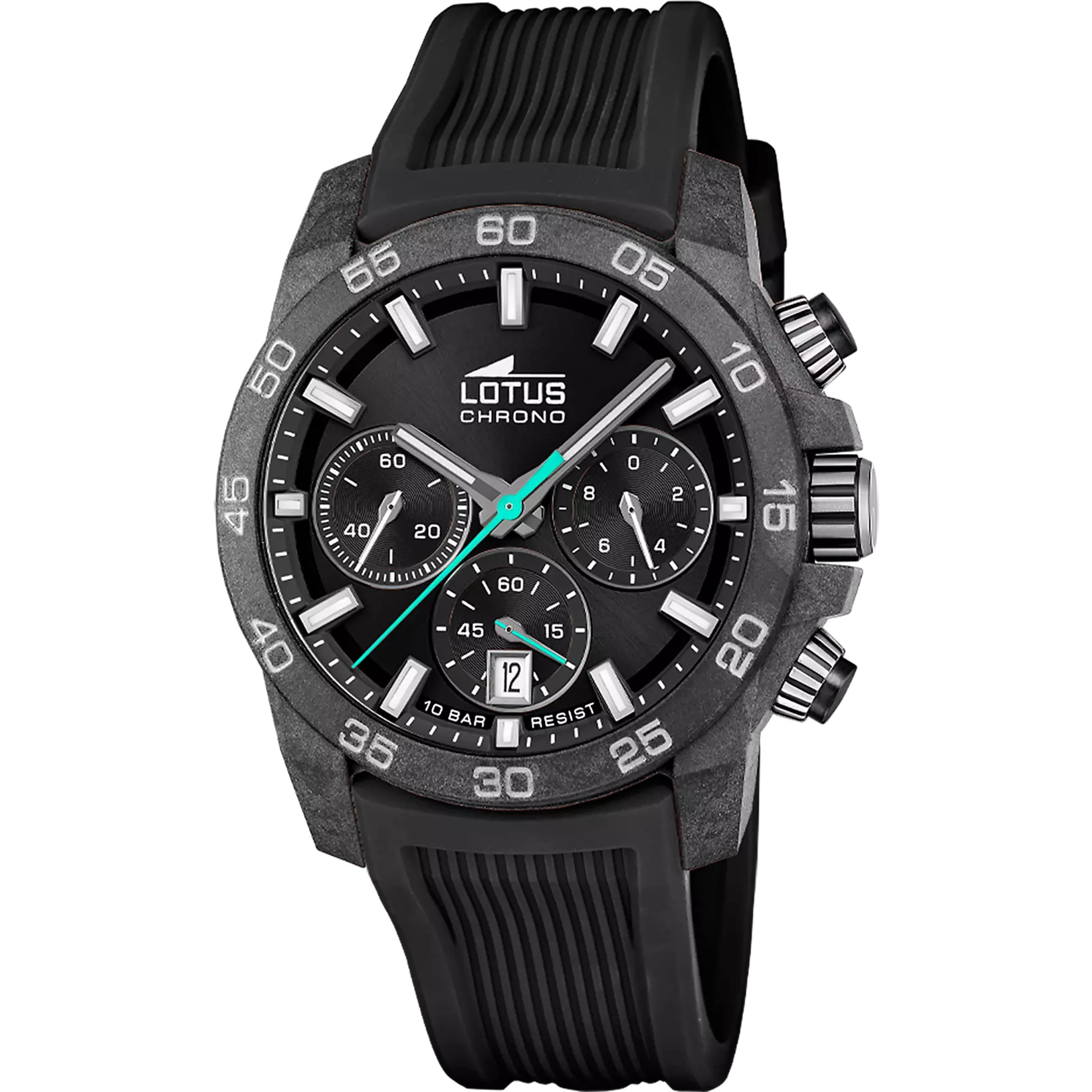 RELOJ LOTUS CHRONO 18974/3 NEGRO CORREA DE CAUCHO, HOMBRE