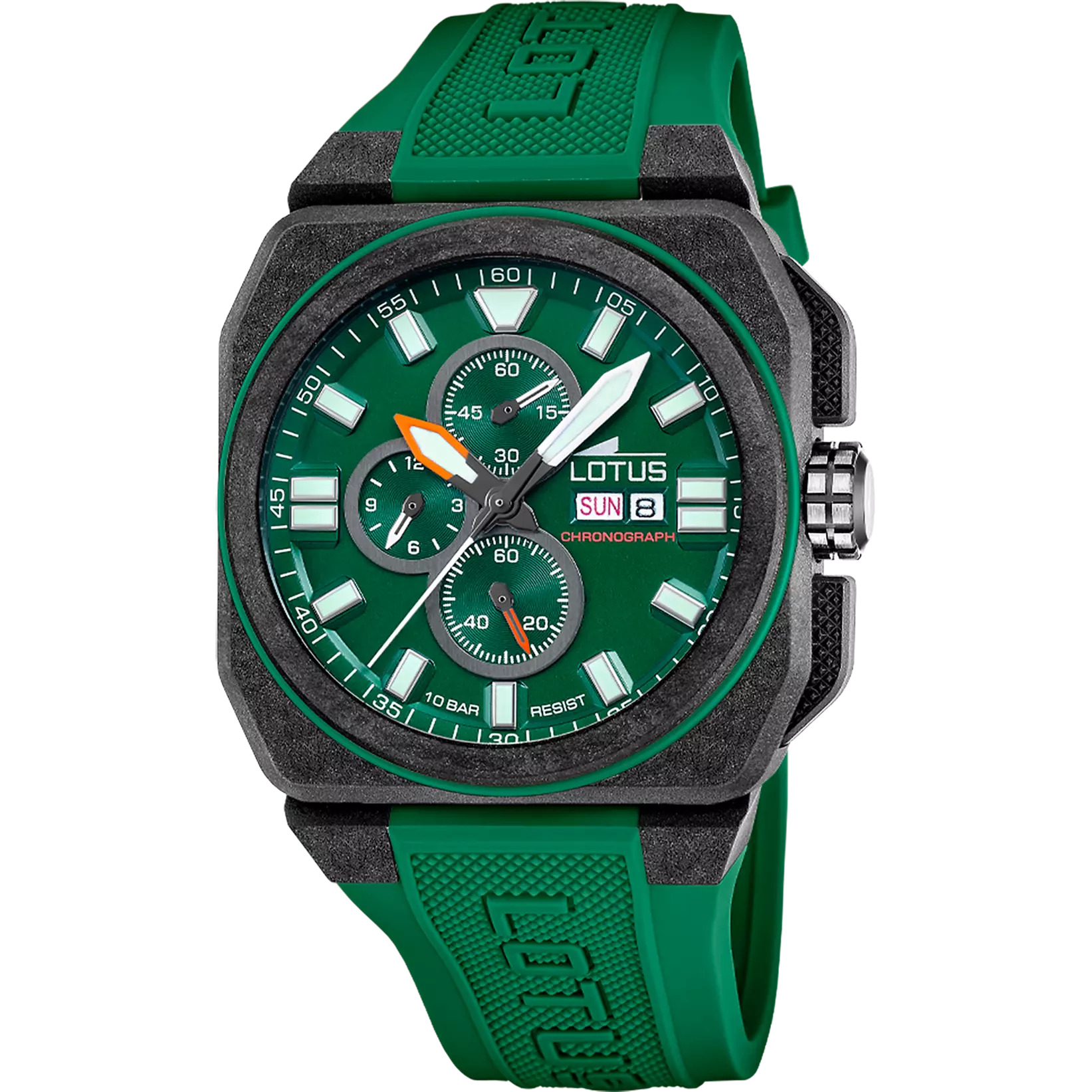 RELOJ LOTUS CHRONO 18976/2 VERDE CORREA DE CAUCHO, HOMBRE