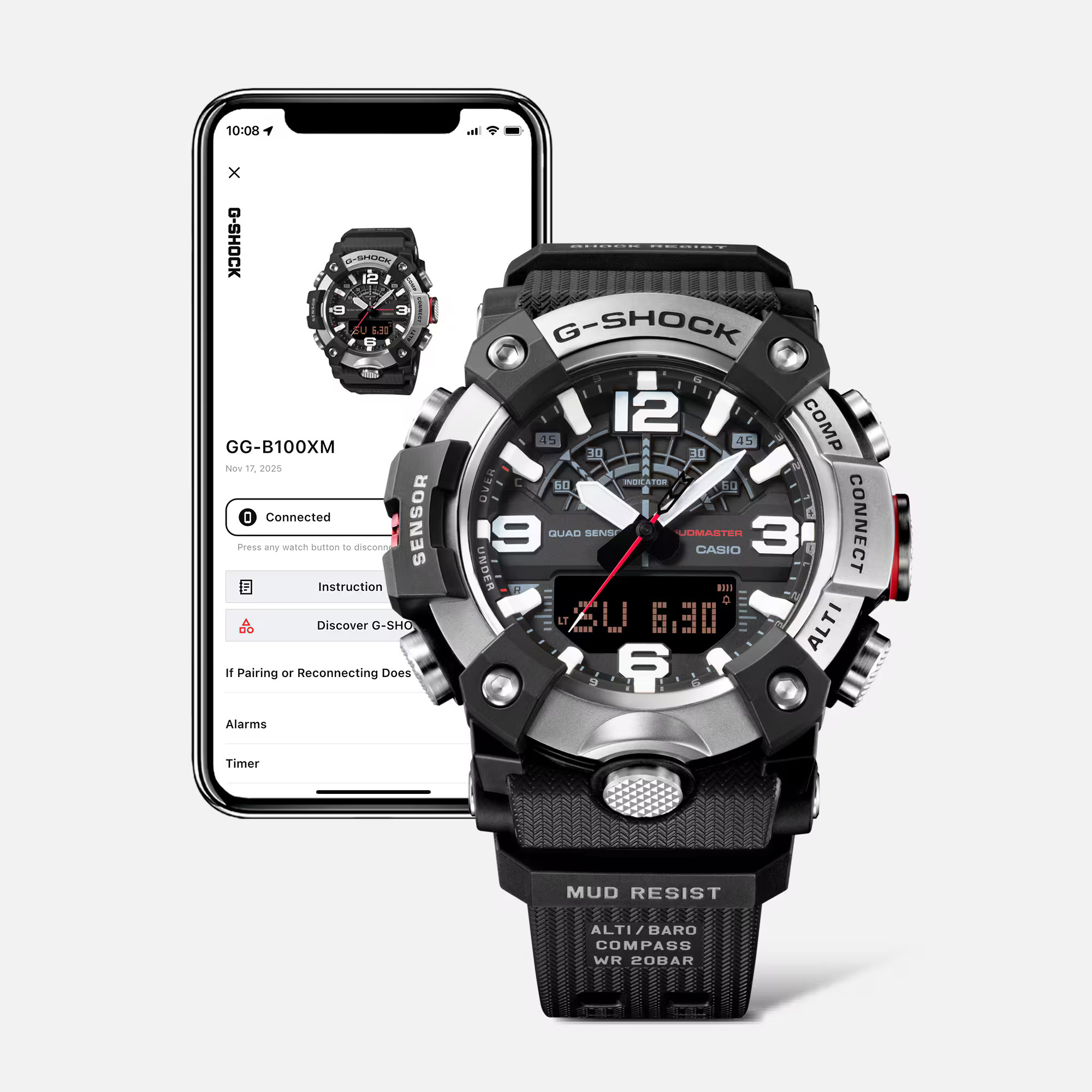 RELOJ CASIO G-SHOCK MASTER OF G MUDMASTER GG-B100XM-1AER - Imagen 9